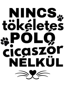 Nincs Tökéletes Póló Cicaszőr Nélkül - fekete - Állatvédőrség